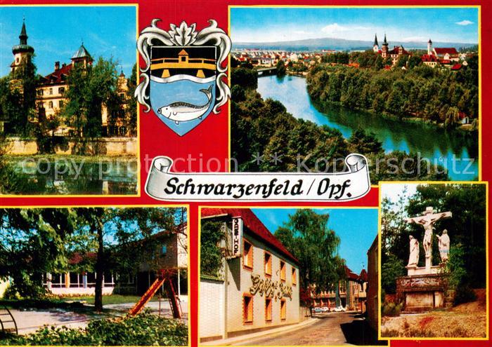 Schwarzenfeld Oberpfalz Stadtpanorama Schloss Kinderspielplatz Gasthof