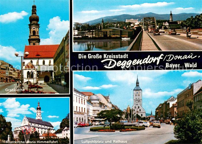 Deggendorf Donau Grabkirche Pfarrkirche Maria Himmelfahrt Luitpoldplatz Rathaus