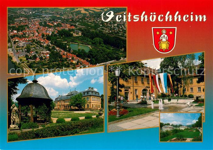 Veitshoechheim Luftbild Schloss Park Pavillon Wasserspiele Wappen