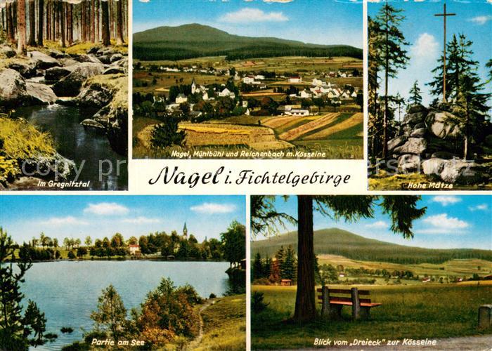 Nagel Oberfranken Gregnitztal Panorama Hohe Muetze Kreuz Partie am See Blick vom