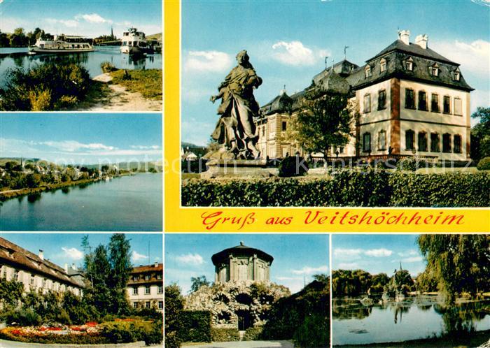 Veitshoechheim Partie am Main Fahrgastschiff Schloss Denkmal
