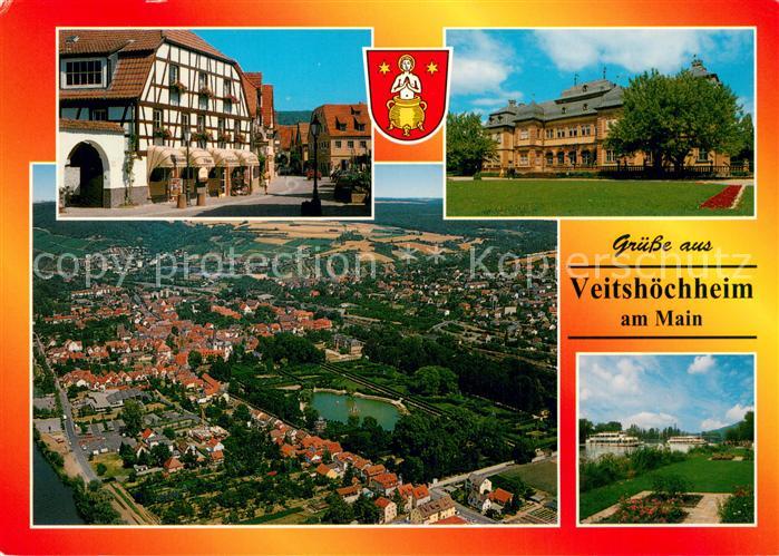 Veitshoechheim Altstadt Fachwerkhaus Schloss Parkanlagen Luftbild