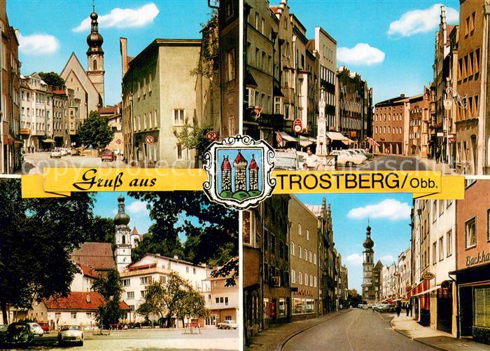 Trostberg Alz Motive Innenstadt Kirche Wappen