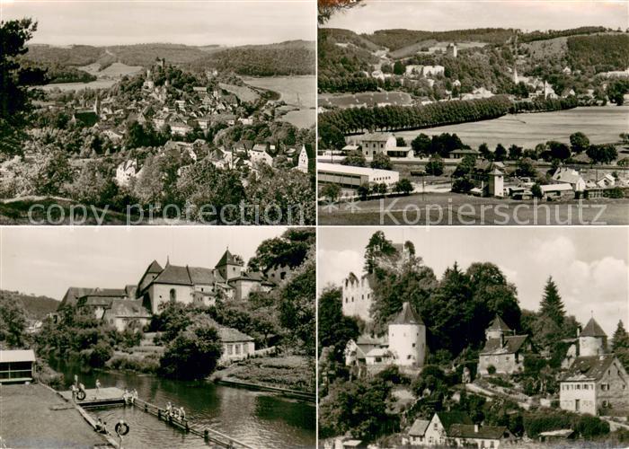 Pappenheim Mittelfranken Teilansichten Luftkurort Blick vom Muehlberg Burg Bades