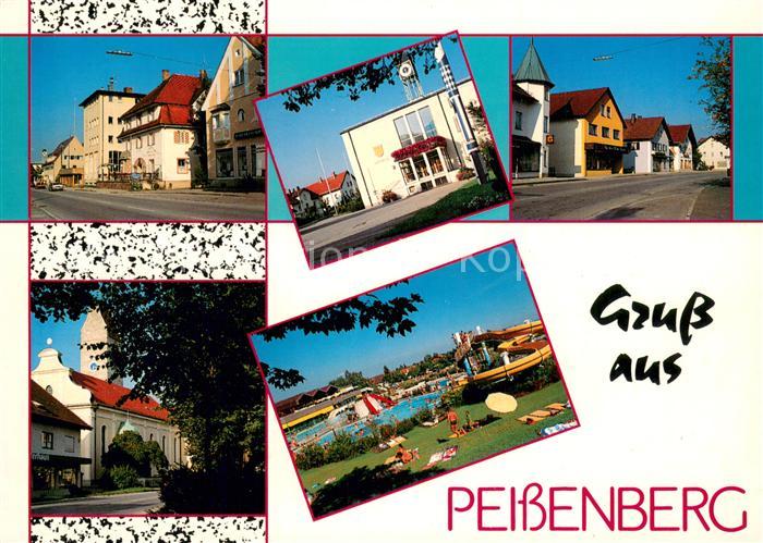 Peissenberg Hauptstrasse Ortszentrum Rathaus Kirche Freibad