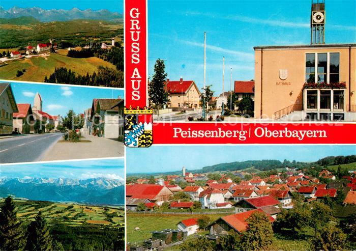 Peissenberg Ortsansichten Rathaus Landschaftspanorama Alpen