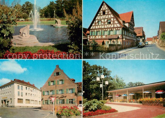 Zirndorf Mittelfranken Parkanlagen Teich Pressleinshaus Innenstadt Gasthaus Stad