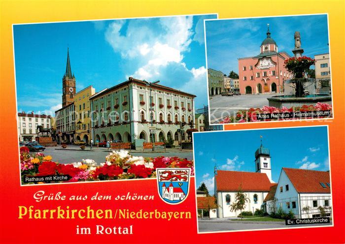 Pfarrkirchen Inn Rathaus mit Kirche Heimatmuseum Ev. Christuskirche