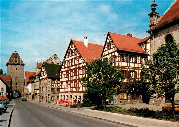 Altdorf Nuernberg Oberer Markt Fachwerkhaeuser Stadttor