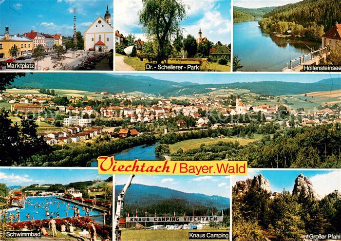 Viechtach Bayerischer Wald Marktplatz Park Hoellensteinsee Panorama Schwimmbad C