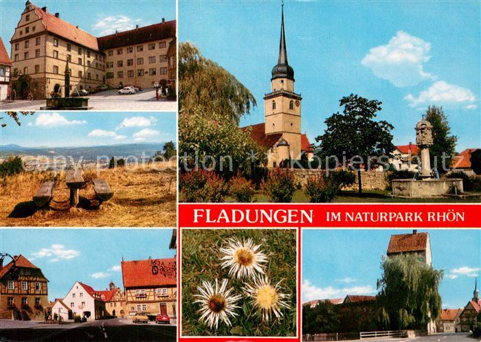 Fladungen Motive Innenstadt Brunnen Kirche Distel Landschaft