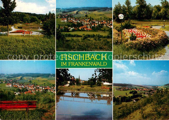 Fischbach Kronach Panorama Parkanlagen Ruhebank Landschaft Frankenwald