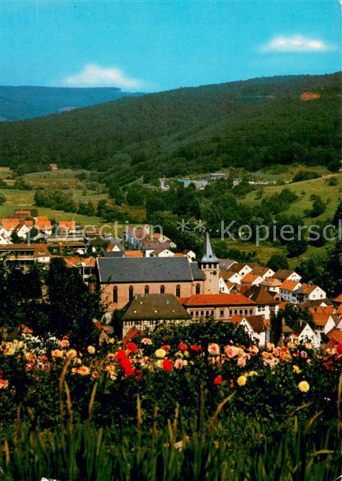 Frammersbach Ortsansicht mit Kirche Landschaft