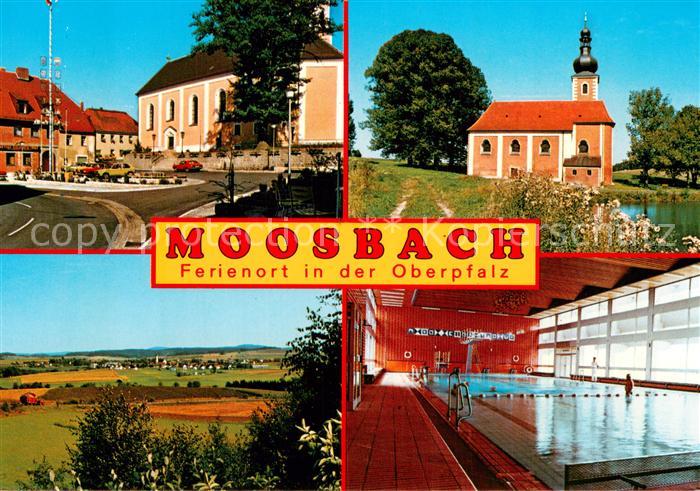 Moosbach Vohenstrauss Ortszentrum Kirchen Hallenbad Landschaftspanorama Oberpfae