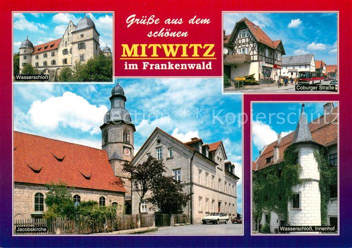 Mitwitz Wasserschloss Innenhof Coburger Strasse Jacobskirche