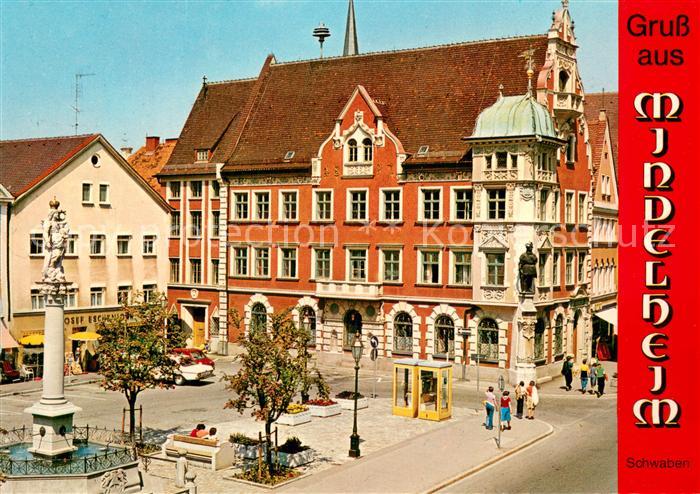 Mindelheim Motiv Altstadt Stadtzentrum Brunnen