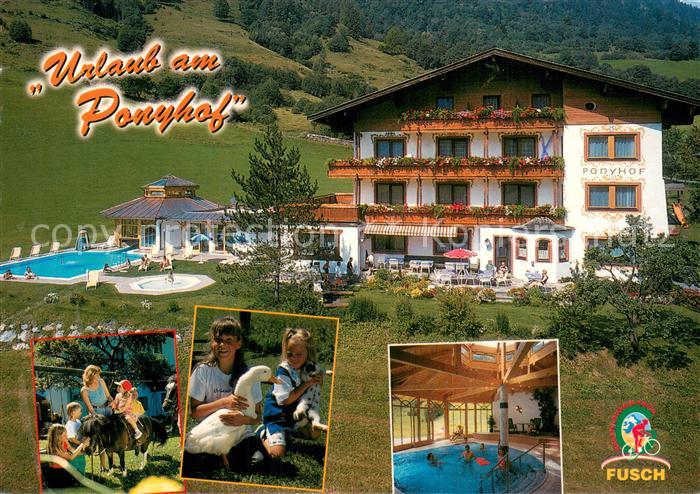 Fusch Grossglocknerstrasse Urlaub auf dem Ponyhof Pension Hollaus Swimming Pool