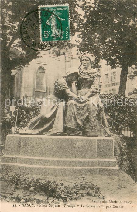 Nancy 54 Place St Jean Groupe Le Souvenir par Dubois