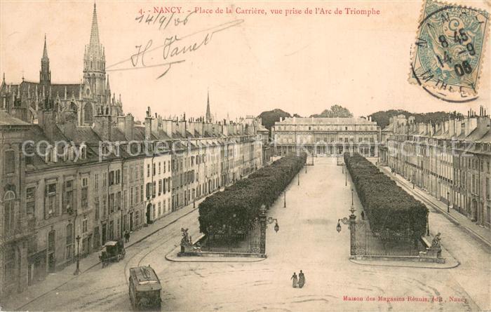 Nancy 54 Place de la Carriere vue prise de l’Arc de Triomphe