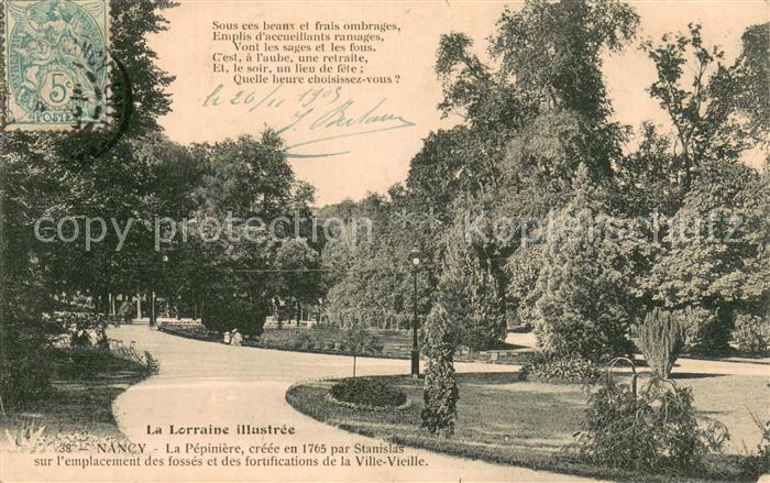 Nancy 54 La Pepiniere creee en 1765 par Stanislas sur l’emplacement des fosses e