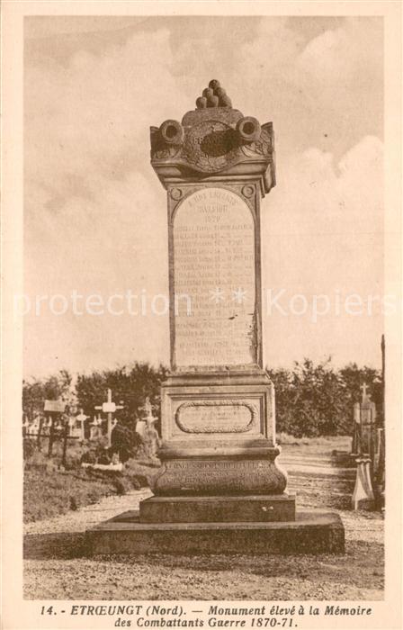 Etroeungt 59 Monument eleve a la Memoire des Combattants Guerre 1870-71