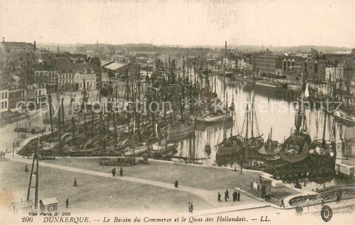 Dunkerque Duenkirchen Le Bassom du Commerce et le Quai des Hollandais