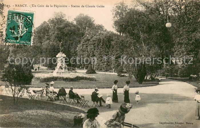 Nancy 54 Un Coin de la Pepiniere Statue de Claude Gelee