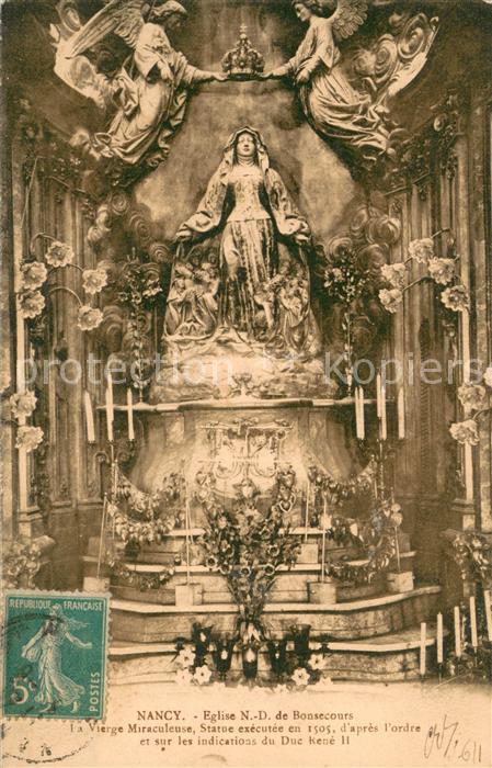 Nancy 54 Eglise ND de Bonsecours La Vierge Miraculeuse Statue executee en 1505