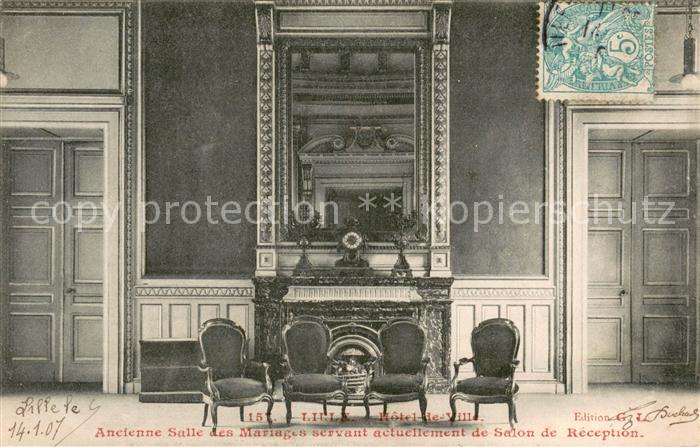 Lille 59 Hotel de Ville Ancienne Salle des Mariages servant actuellement de Salo