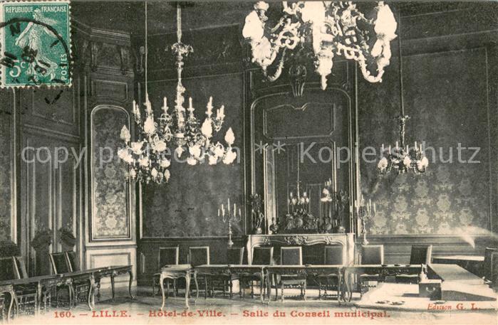 Lille 59 Hotel de Ville Salle du Conseil municipal