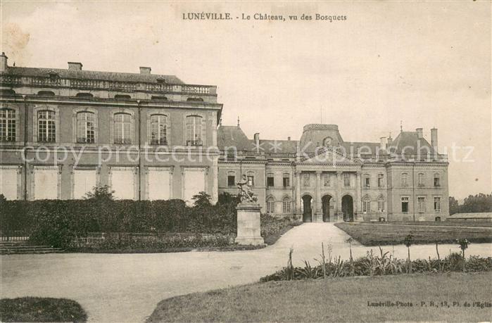 Luneville 54 Le Chateau vu des Bosquets