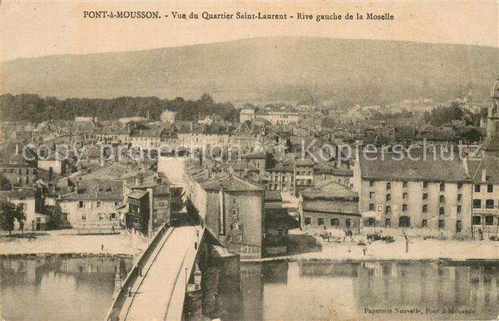 Pont-a-Mousson 54 Vue du Quartier Saint Laurent Rive gauche de la Moselle