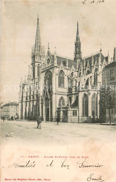 Nancy 54 Eglise St Epvre Vue de Cote