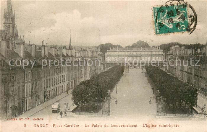 Nancy 54 Place Carriere Le Palais du Gouvernement Eglise Saint Epvre