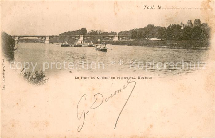 Toul 54 Le Pont du Chemin de fer sur la Moselle