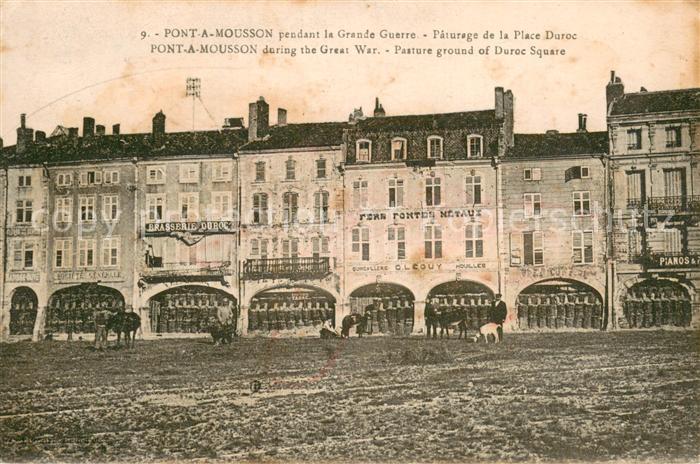 Pont-a-Mousson 54 Pendant la Grande Guerre Paturage de la Place Duroc