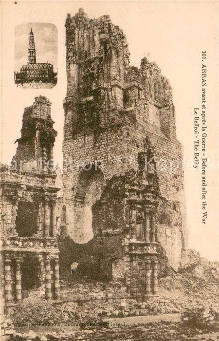 Arras Pas-de-Calais 62 avant et apres la Guerre Le Beffroi