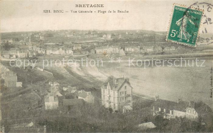 Binic Cotes d Armor Vue generale Plage de la Banche