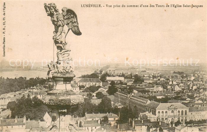Luneville 54 Vue prise du sommet d’une des Tours de l’Eglise Saint Jacques