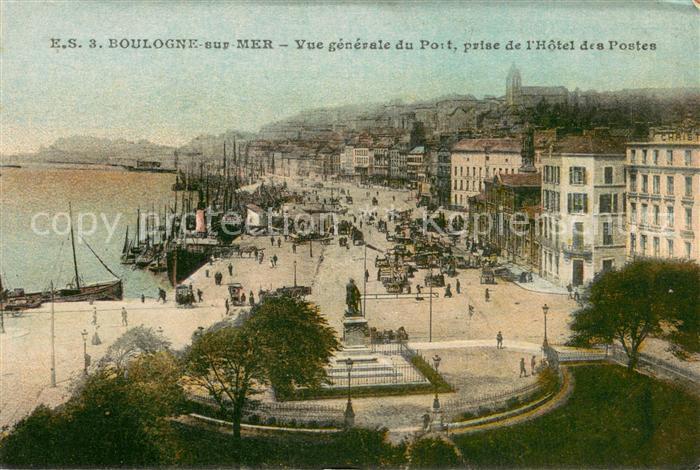 Boulogne-sur-Mer 62 Vue generale du Port prise de l’Hotel des Postes