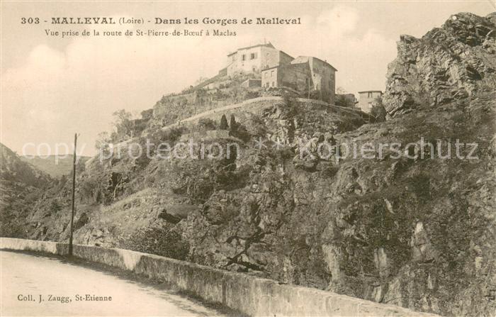 Malleval 42 Loire Vue prise de la route de St Pierre de Boeufa Maclas