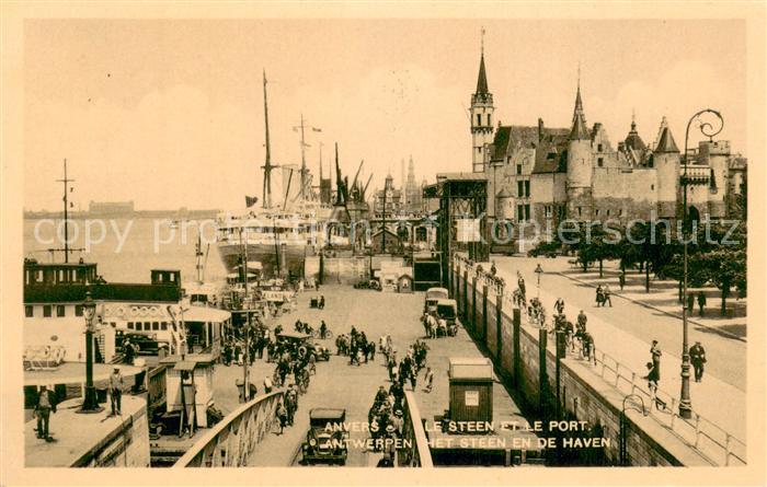 Anvers Antwerpen Le Steen et le Port