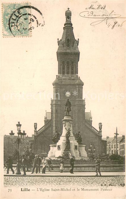 Lille 59 L Eglise Saint-Michel et le Monument Pasteur