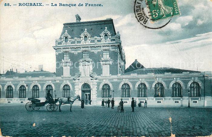 Roubaix 59 La Banque de France Pferdekutsche