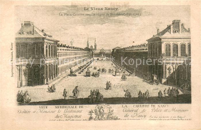 Nancy 54 La Place Carriere sous le regne de Stanislas