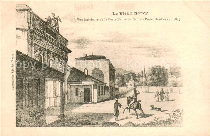 Nancy 54 Vue interieure de la Porte Neuve de Nancy en 1815