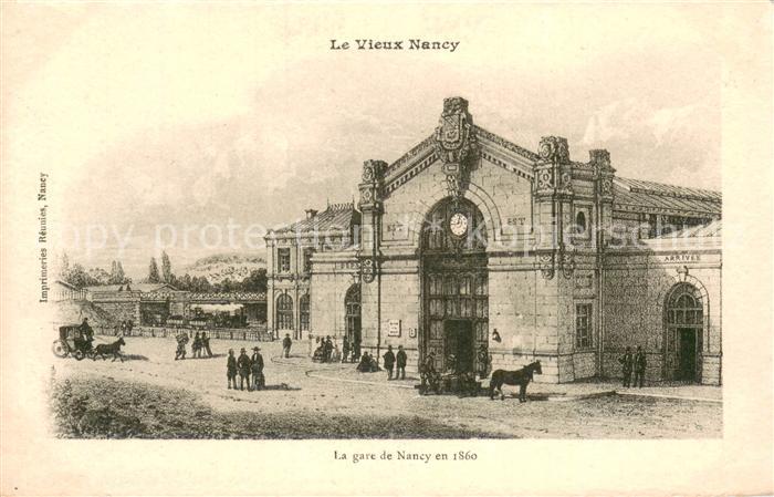 Nancy 54 La gare de Nancy en 1860 Kutschen