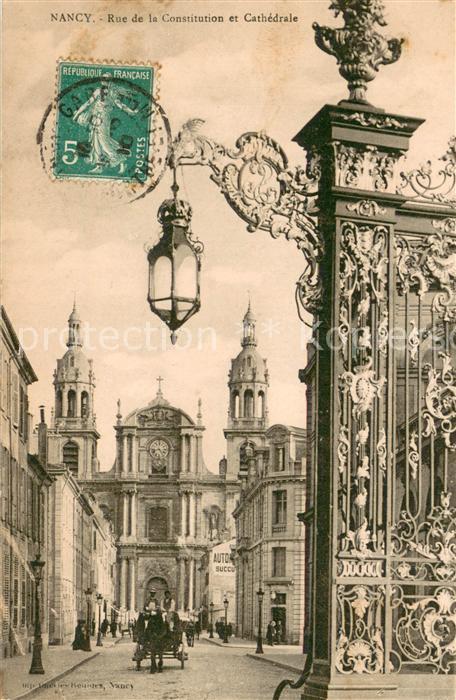 Nancy 54 Rue de la Constitution et Cathedrale Kutsche