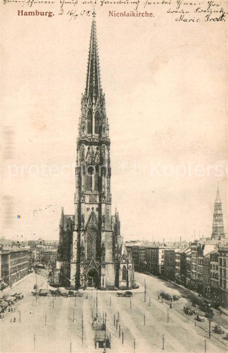 HAMBURG  CITY Nicolaikirche Aussenansicht