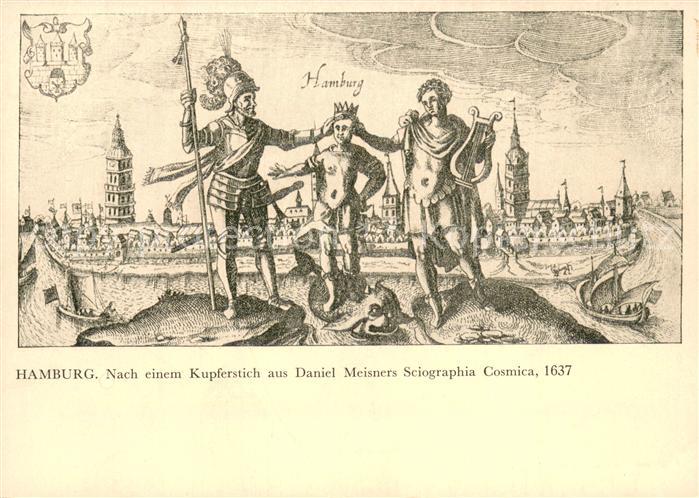 HAMBURG CITY Kupferstich Daniel Meisner Sciographia-Cosmica 1637